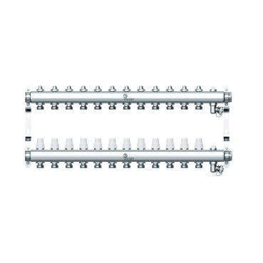 Коллектор нерж. Wester 1'-3/4 в сборе на 10 выходов с 2 заглушками