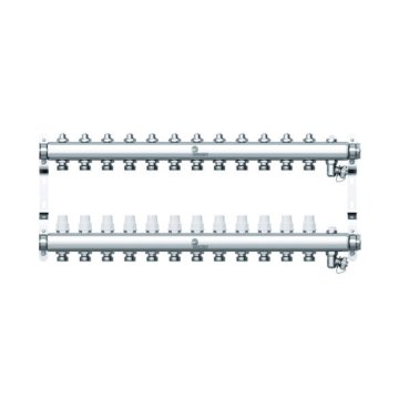 Коллектор нерж. Wester 1'-3/4 в сборе с расходомерами на 12 выходов