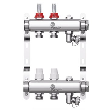 Коллектор нерж.Wester 1'-3/4 в сборе с расходомерами на 4 выхода