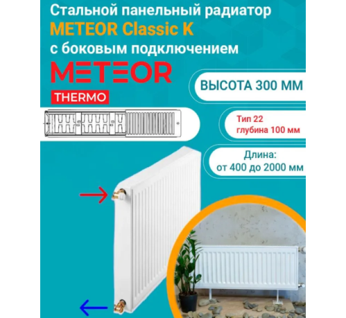 Радиатор стальной панельный Buderus (METEOR) Classic K 22/300/1000