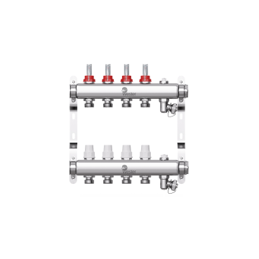 Коллектор нерж. Wester 1'-3/4 в сборе с расходомерами на 3 выхода